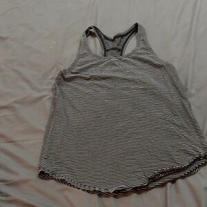 lululemon athletica Black and White Striped Tank Top